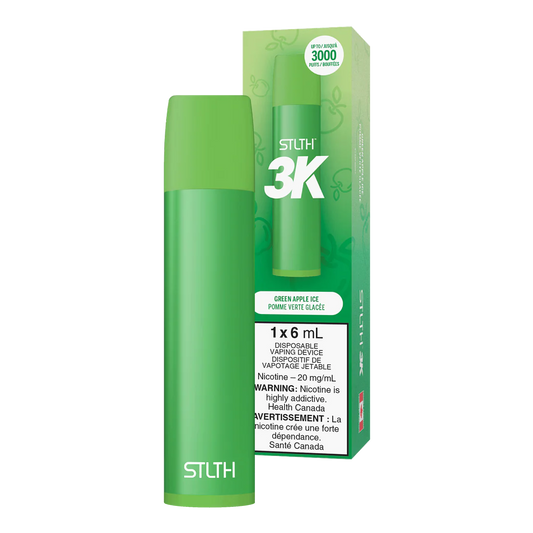 Stlth 3k Green Apple Ice 20mg/mL disposable