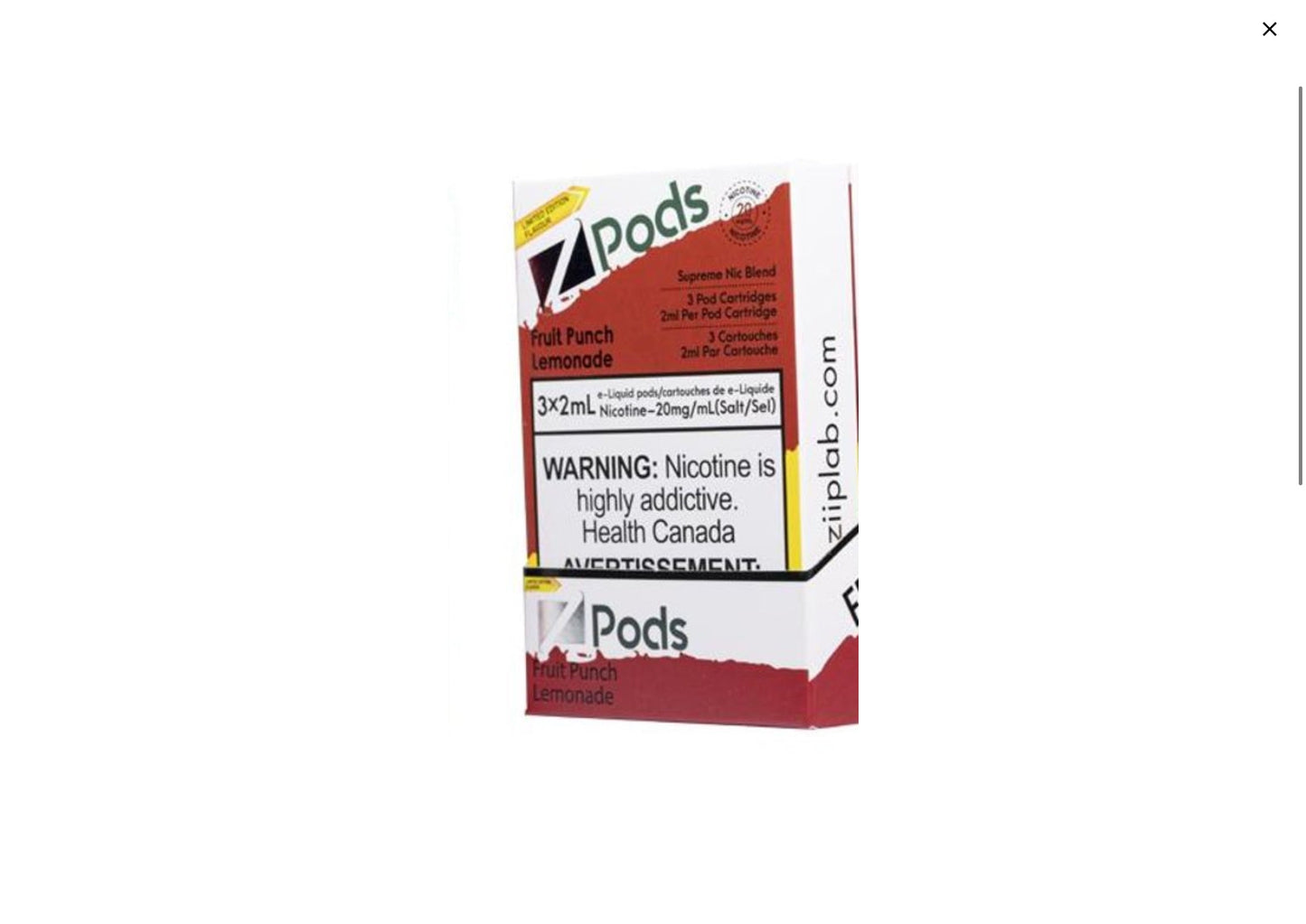 Zpods Fruit punch lemon 20mg/mL