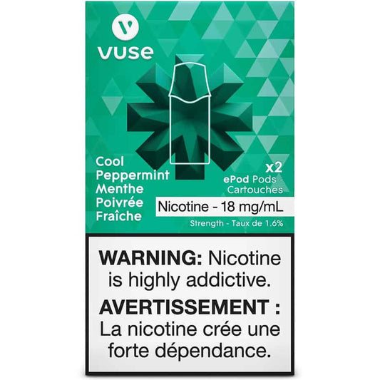 Vuse epod cool peppermint 18mg/mL ×2